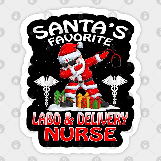 Santas Favorite Labor And Delivery Nurse Christmas Sticker by intelus